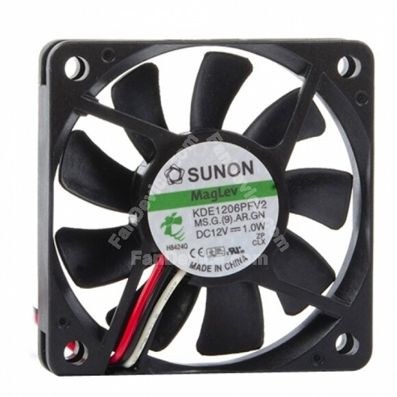 Sunon KDE1206PFV2 DC 12V 1.0W 2 Wires / 3 Wires Axial Cooling Fan