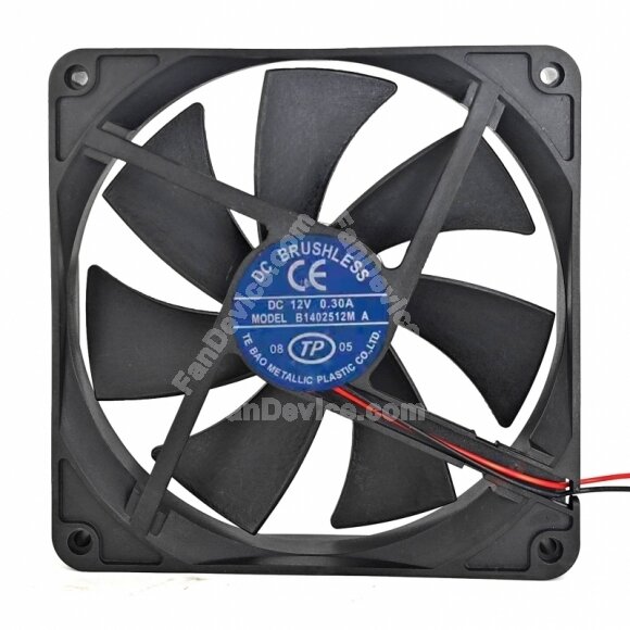 TP B1402512M DC 12V 0.30A 2 Wires Axial Cooling Fan