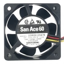 Sanyo Denki San Ace 60 109R0612H478 DC 12V 0.11A 6025 Axial Cooling Fan