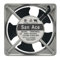 Sanyo Denki San Ace 109S008UL AC 200V 0.09A / 0.08A 14 / 12W 12038 Axial Cooling Fan