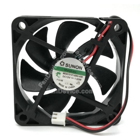 Sunon ME60151V1-000U-A99 DC 12V 1.92W 2 Wires Axial Cooling Fan