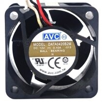 AVC DATA0420B2M DC 12V 0.10A 3 Wires Ball Bearing Axial Cooling Fan