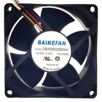 BAIKEFAN DBA08032B24U DC 24V 0.50A 2 Wires / 3 Wires Axial Cooling Fan