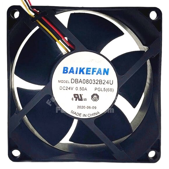 BAIKEFAN DBA08032B24U DC 24V 0.50A 2 Wires / 3 Wires Axial Cooling Fan