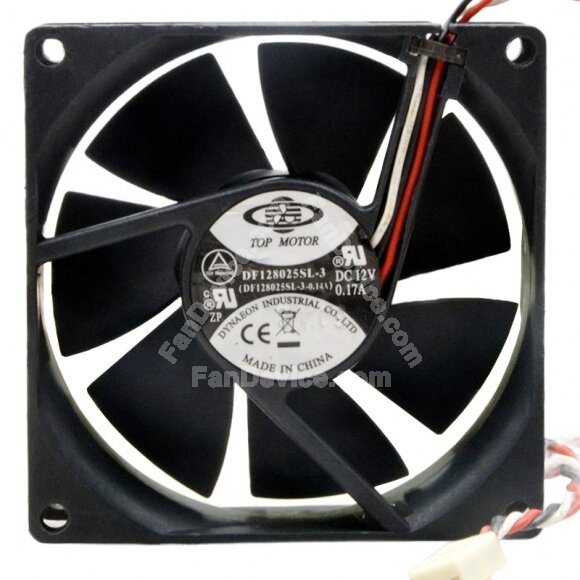 TOP MOTOR DF128025SL-3 DC 12V 0.17A 3 Wires Axial Cooling Fan
