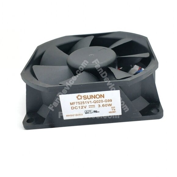 SUNON MF75251V1-Q020-G99 DC 12V 3.60W 2 Wires / 3 Wires / 4 Wires Axial Cooling Fan