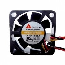 Y.S.TECH YW03015012BH DC 12V 0.06A 2 Wires / 3 Wires Axial Cooling Fan