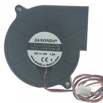 SANONDA KFFB7530H12B 12V 1.2A 2 Wires DC Brushless Blower Cooling Fan
