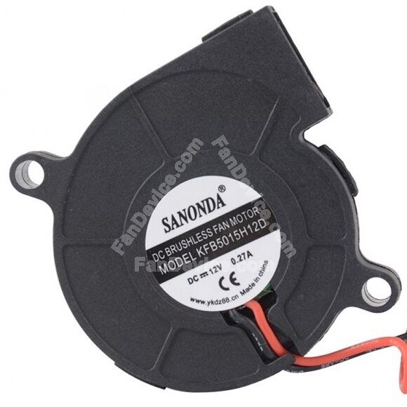 SANONDA KFB5015H12D 12V 0.27A 2 Wires DC Brushless Blower Cooling Fan
