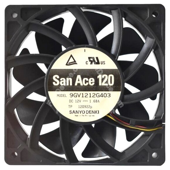Sanyo 9GV1212G403 12V 1.68A 3 Wires Axial Cooling Fan