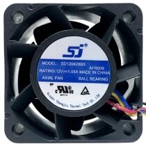 SJ SD120428BS DC 12V 1.05A 2 / 3 / 4 Wires 4028 Ball Bearing Axial Fan