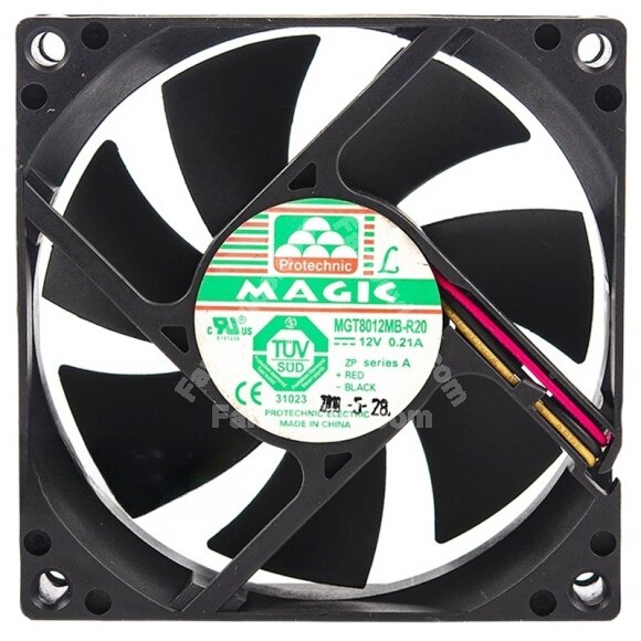 Magic MGT8012MB-R20 DC 12V 0.21A 2 / 3 Wires 8020 Axial Cooling Fan