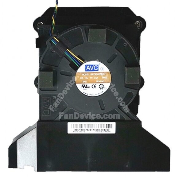 AVC BAZA0925B2U DC 12V 0.6A 4 Wires Ball Bearing Blower Cooling Fan
