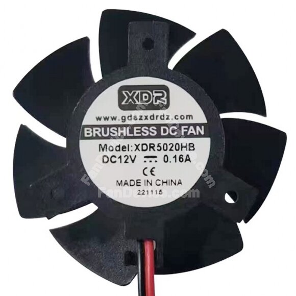 XDR XDR5020HB DC 12V 0.16A 2 Wires Axial Cooling Fan
