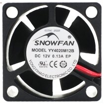 SNOWFAN YY4020M12B DC 12V 0.13A 2 Wires Axial Cooling Fan