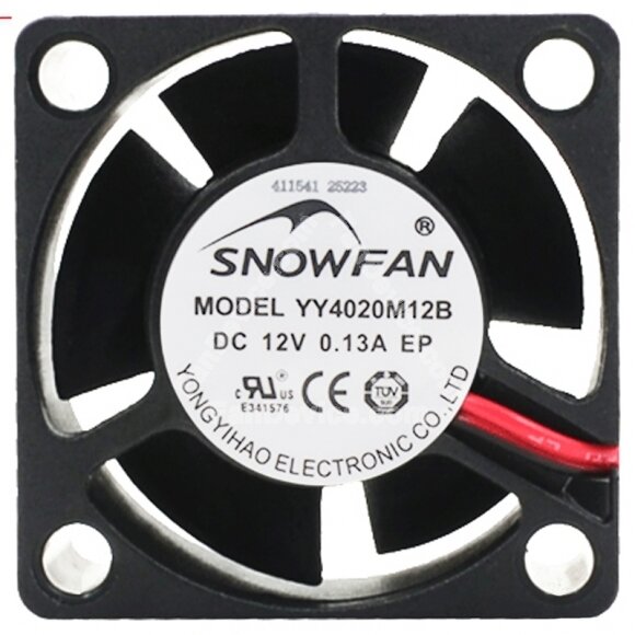 SNOWFAN YY4020M12B DC 12V 0.13A 2 Wires Axial Cooling Fan