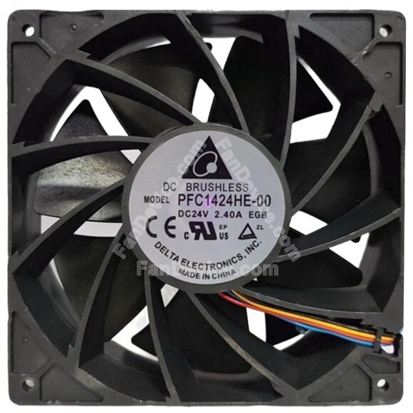 Delta PFC1424HE-00 24V 2.40A Brushless Axial Cooling Fan