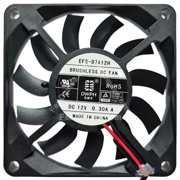 DWPH EFS-07A12H 12V 0.30A DC Brushless Axial Cooling Fan