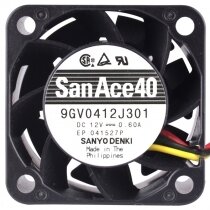 Sanyo 9GV0412J301 12V 0.60A 3 Wires 4028 Cooling Fan