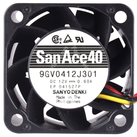 Sanyo 9GV0412J301 12V 0.60A 3 Wires 4028 Cooling Fan