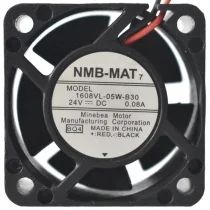 NMB-MAT 1608VL-05W-B30 24V 0.08A 2 Wires Axial Cooling Fan
