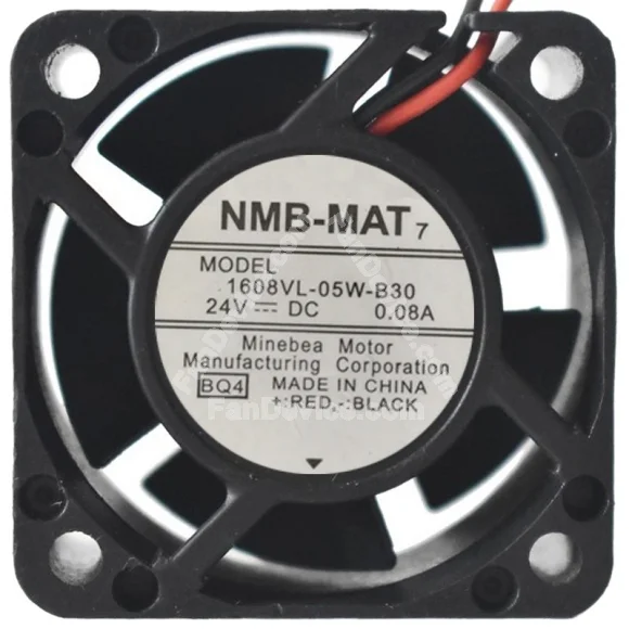 NMB-MAT 1608VL-05W-B30 24V 0.08A 2 Wires Axial Cooling Fan