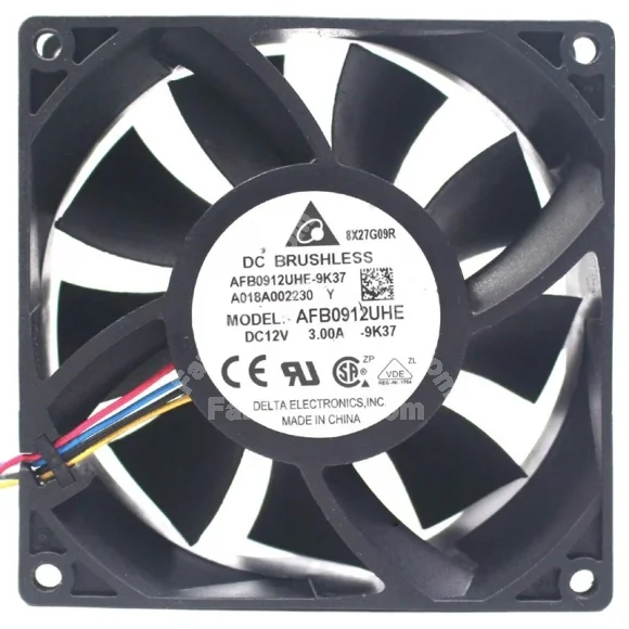 Delta AFB0912UHE 12V 3.00A 4 Wires DC Brushless Axial Fan