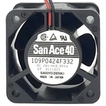 Sanyo 109P0424F332 24V 0.055A 2 Wires Axial Cooling Fan