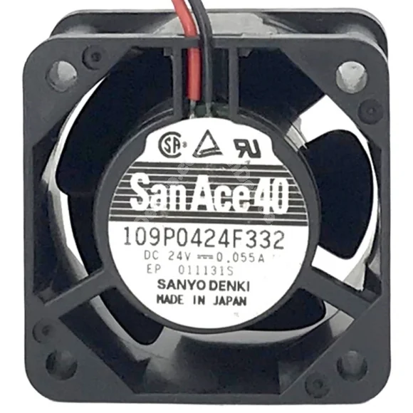 Sanyo 109P0424F332 24V 0.055A 2 Wires Axial Cooling Fan