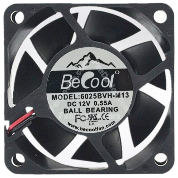BeCool 6025BVH-M13 12V 0.55A Ball Bearing Cooling Fan