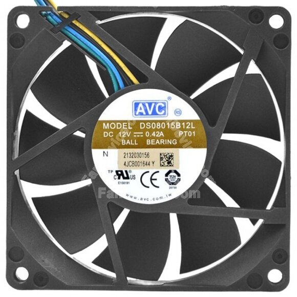 AVC DS08015B12L 12V 0.42A 2 / 3 / 4 Wires Cooling Fan
