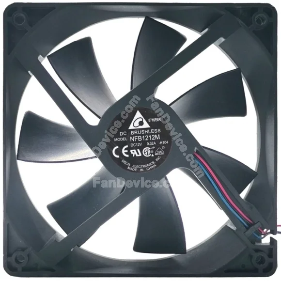 Delta NFB1212M 12V 0.32A 3 / 4 Wires Axial Cooling Fan