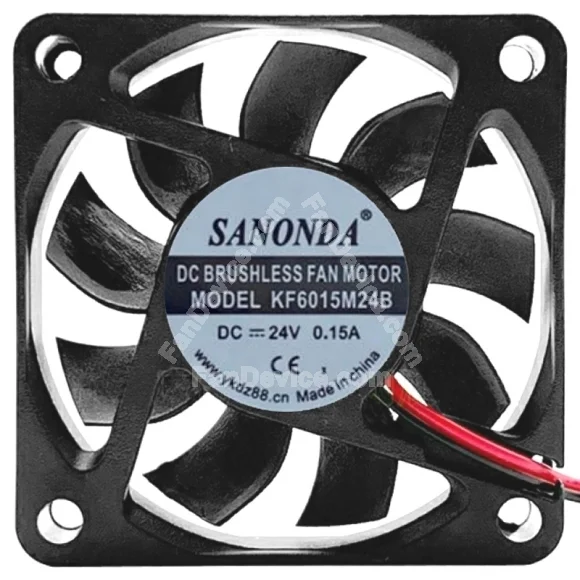 SANONDA KF6015M24B 24V 0.15A 2 Wires Axial Cooling Fan