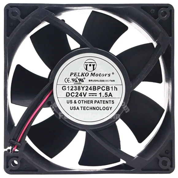 PELKO Motors G1238Y24BPCB1h 24V 1.5A 2 Wires Cooling Fan