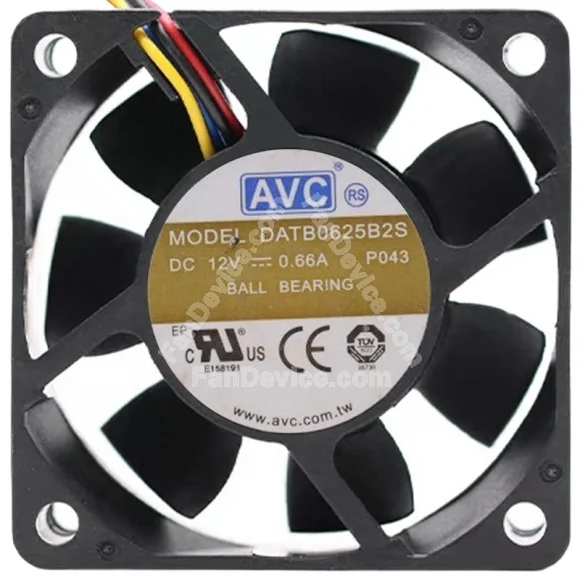 AVC DATB0625B2S 12V 0.66A 2 / 3 / 4 Wires Cooling Fan