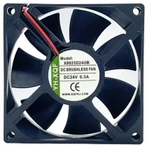 YH-XQF X8025D24UB 24V 0.3A 2 Wires Axial Cooling Fan
