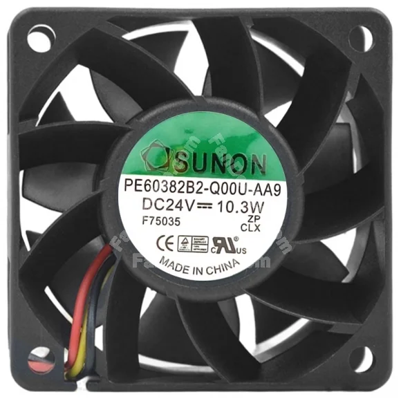 Sunon PE60382B2-Q00U-AA9 24V 10.3W 2 / 3 Wires Cooling Fan