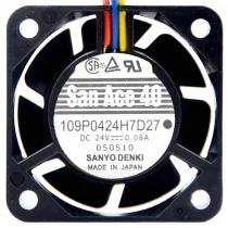 Sanyo 109P0424H7D27 24V 0.08A 3 Wires Axial Cooling Fan