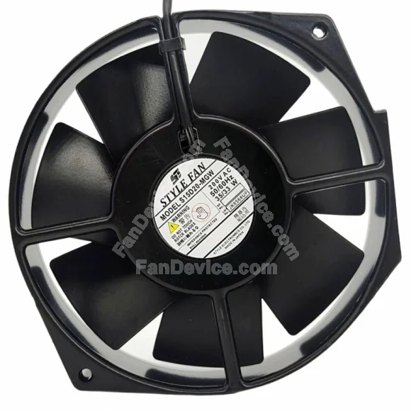 STYLE FAN S15D20-MGW 200V 35/33W 2 Wires Axial Cooling Fan