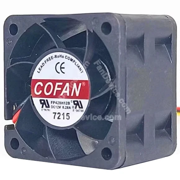COFAN FP428H12B 12V 0.28A 3 Wires Axial Cooling Fan