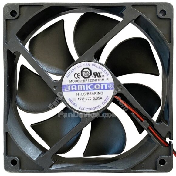 JAMICON KF1225H1HM-R 12V 0.35A 2 / 3 Wires Cooling Fan