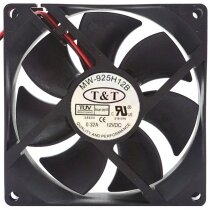 T&T MW-925H12B 12V 0.32A 2 Wires Axial Cooling Fan
