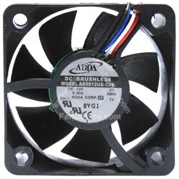 Delta AD5012UB-C7B 12V 0.30A 4 Wires Axial Cooling Fan