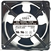 ADDA AA1281HS-AW 110-120V 0.25/0.20A 2 Wires Cooling Fan