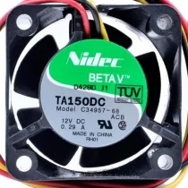 Nidec C34957-68 DC 12V 0.29A 3 Wires Axial Cooling Fan