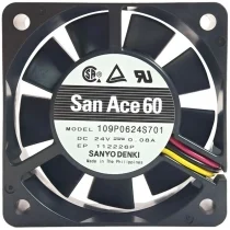 Sanyo 109P0624S701 DC 24V 0.08A 3 Wires Axial Cooling Fan