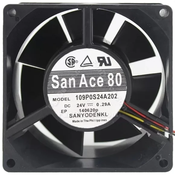 Sanyo 109P0S24A202 DC 24V 0.29A 3 Wires Axial Cooling Fan