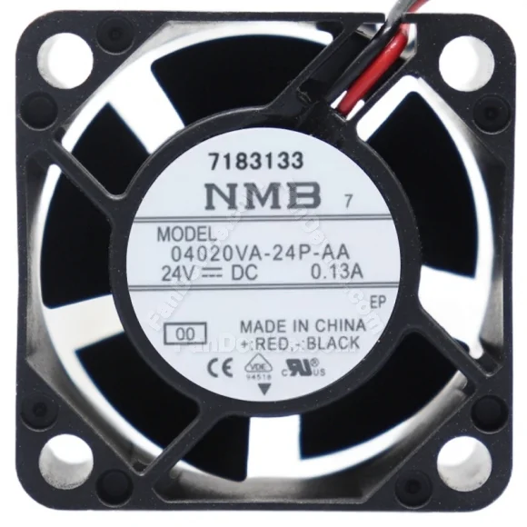 NMB 04020VA-24P-AA DC 24V 0.13A 2 Wires Axial Cooling Fan