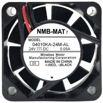 NMB-MAT 04010KA-24M-AL DC 24V 0.05A 2 Wires Axial Cooling Fan