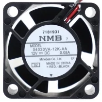 NMB 04020VA-12K-AA DC 12V 0.08A 2 Wires Axial Cooling Fan
